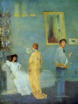  Artists Oil Painting - The Artists Studio James Abbott McNeill Whistler